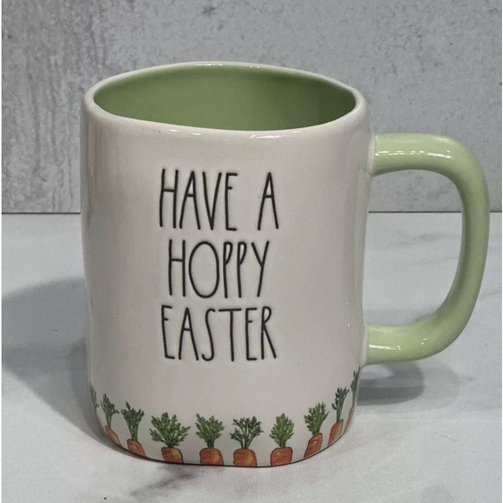 NEW Rae Dunn Easter Have A Hoppy Easter Carrots Spring Mug - Picture 3 of 3